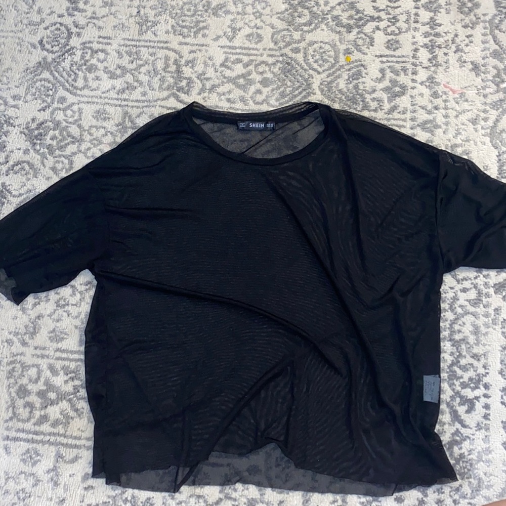 Sheer Black Top From SHEIN